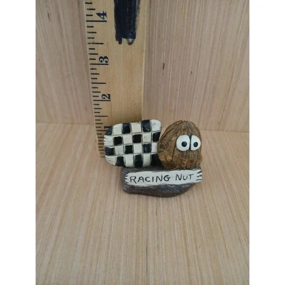 Racing Nut Figurine Walnut 2005 Bill Vernon Mini Figurine - race fan gift - Picture 8 of 9